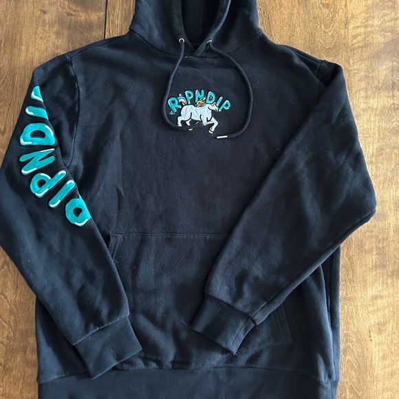 rip&dip double sided grunge/psychedelic y2k hoodie - Picture 3 of 5
